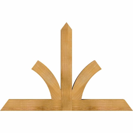 Ekena Millwork Richland Rough Sawn Timber Gable Bracket, Western Red Cedar, 48"W x 32"H x 4"D x 4"F, 16/12 Pitch GBW048X32X0404RIC00RWR